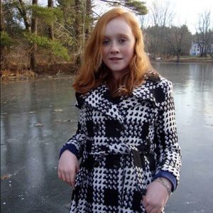 Via Spiga houndstooth youth coat, size 12